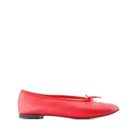 Balerini 'Lilou' Red Ballerinas With Bow Detail And Low Heel In Leather Woman Femei