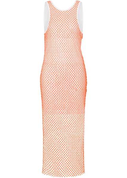 Rochii casual MOSCHINO JEANS Mesh And Sequin Dress ORANGE Femei (BM 17245745) 1