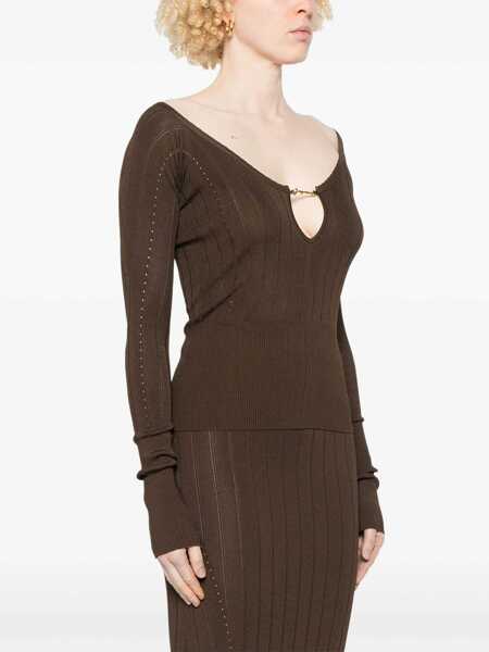 Bluze JACQUEMUS The Top Praluce BROWN Femei (BM 17245775) 3