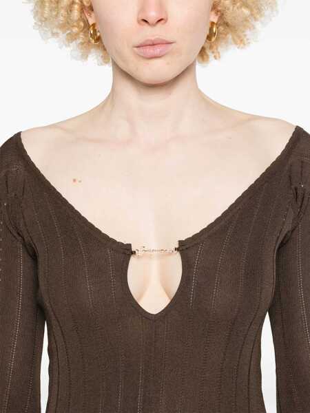 Bluze JACQUEMUS The Top Praluce BROWN Femei (BM 17245775) 5