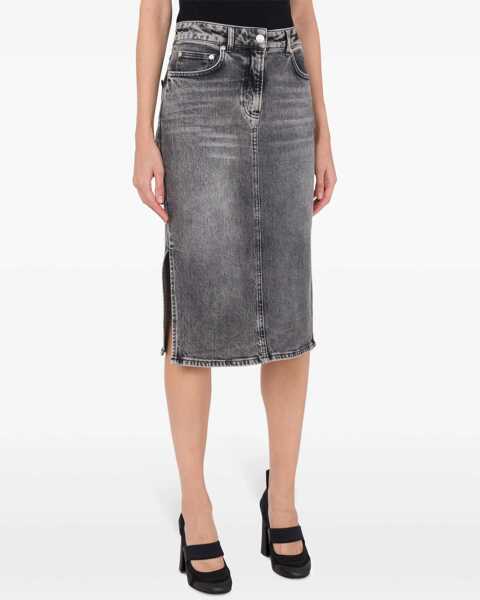 Fuste casual MOSCHINO JEANS Denim Skirt GREY Femei (BM 17245850) 2