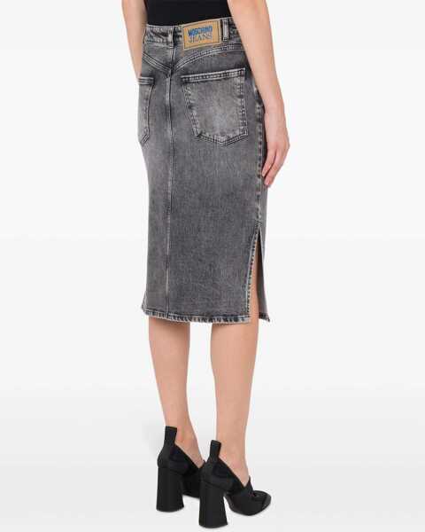 Fuste casual MOSCHINO JEANS Denim Skirt GREY Femei (BM 17245850) 3
