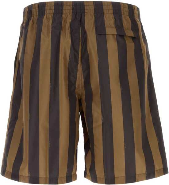 Sorturi de baie Fendi Fendi Crest Swim Shorts BROWN Barbati (BM 17246051) 2