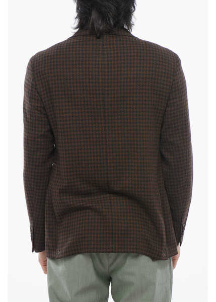 Sacouri CORNELIANI Cc Collection Houndstooth Right Blazer Orange Barbati (BM 17246123) 2