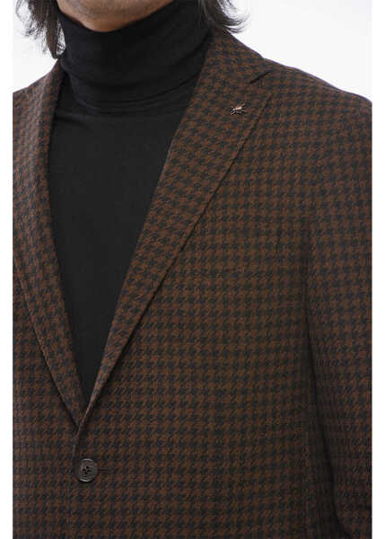 Sacouri CORNELIANI Cc Collection Houndstooth Right Blazer Orange Barbati (BM 17246123) 3