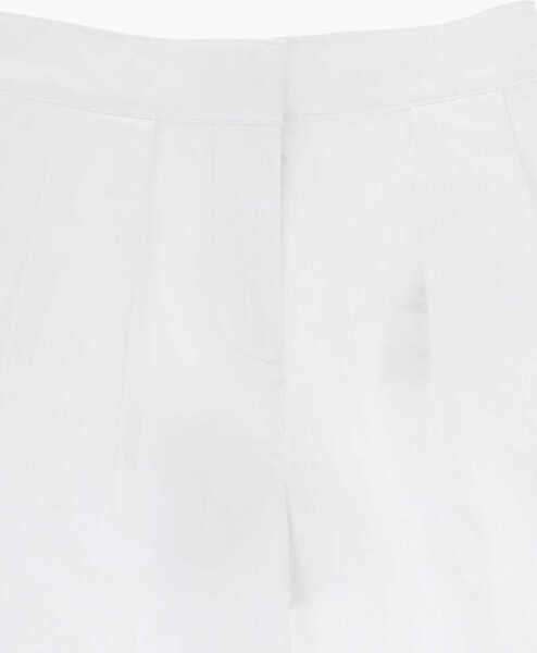 Pantaloni scurti Burberry Kids Double Pleat Madison Shorts With Hidden Closure White Baieti (BM 17246135) 2