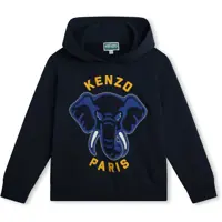 Bluze de trening Brushed Cotton Hoodie With Elephant Embroidery Baieti