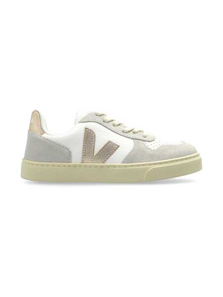 Sneakers VEJA SMALL V-10 LACES CHROMEFREE LEATHER EXTRA-WHITEPLATINENATURAL SNEAKERS White Fete (BM 17246527) 2