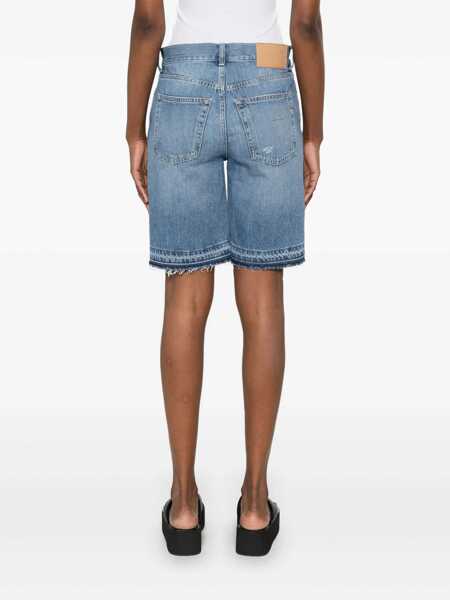 Pantaloni scurti Dondup DADE ORLO SHORTS Blue Femei (BM 17246539) 4