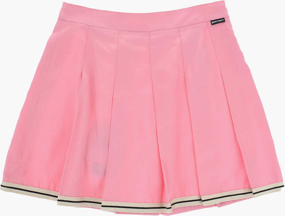 Fuste Palm Angels Solid Color Flared Skirt Pink Fete (BM 17247005) 1