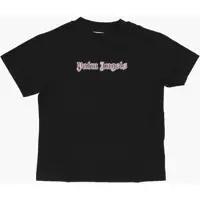 Tricouri Solid Color Crew-Neck T-Shirt With Neon Logo Baieti