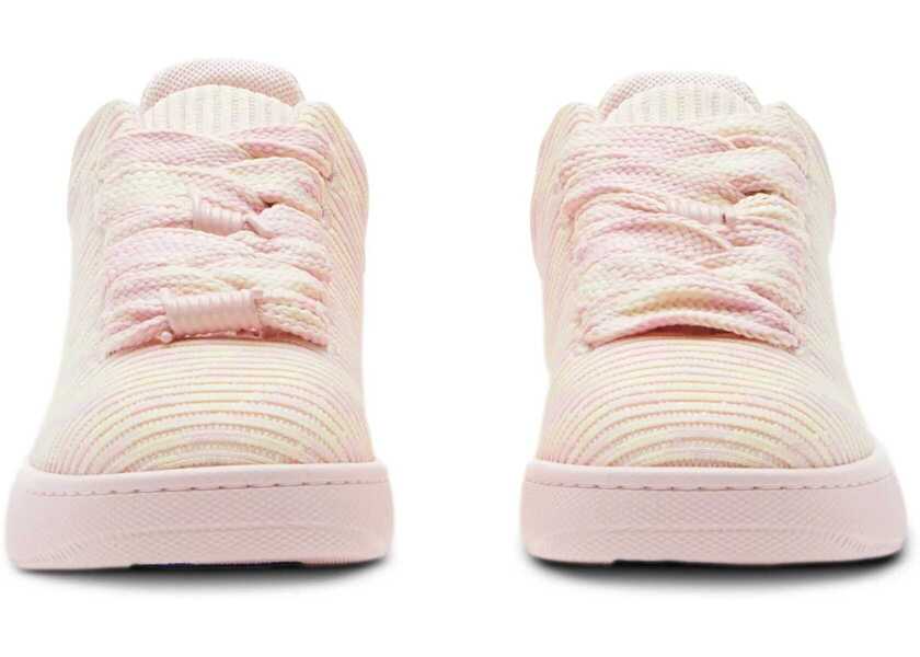 Sneakers Burberry Rib Designed Low-Top Sneakers With Maxi Laces Pink Femei (BM 17247182) 2