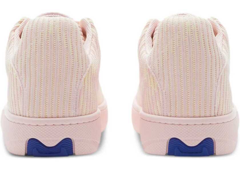 Sneakers Burberry Rib Designed Low-Top Sneakers With Maxi Laces Pink Femei (BM 17247182) 3