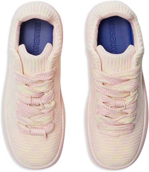 Sneakers Burberry Rib Designed Low-Top Sneakers With Maxi Laces Pink Femei (BM 17247182) 4