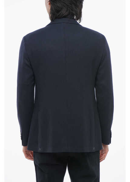 Sacouri CORNELIANI Cc Collection Virgin Wool Hopsack Blazer Blue Barbati (BM 17247218) 2