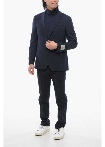 Sacouri CORNELIANI Cc Collection Virgin Wool Hopsack Blazer Blue Barbati (BM 17247218) 4