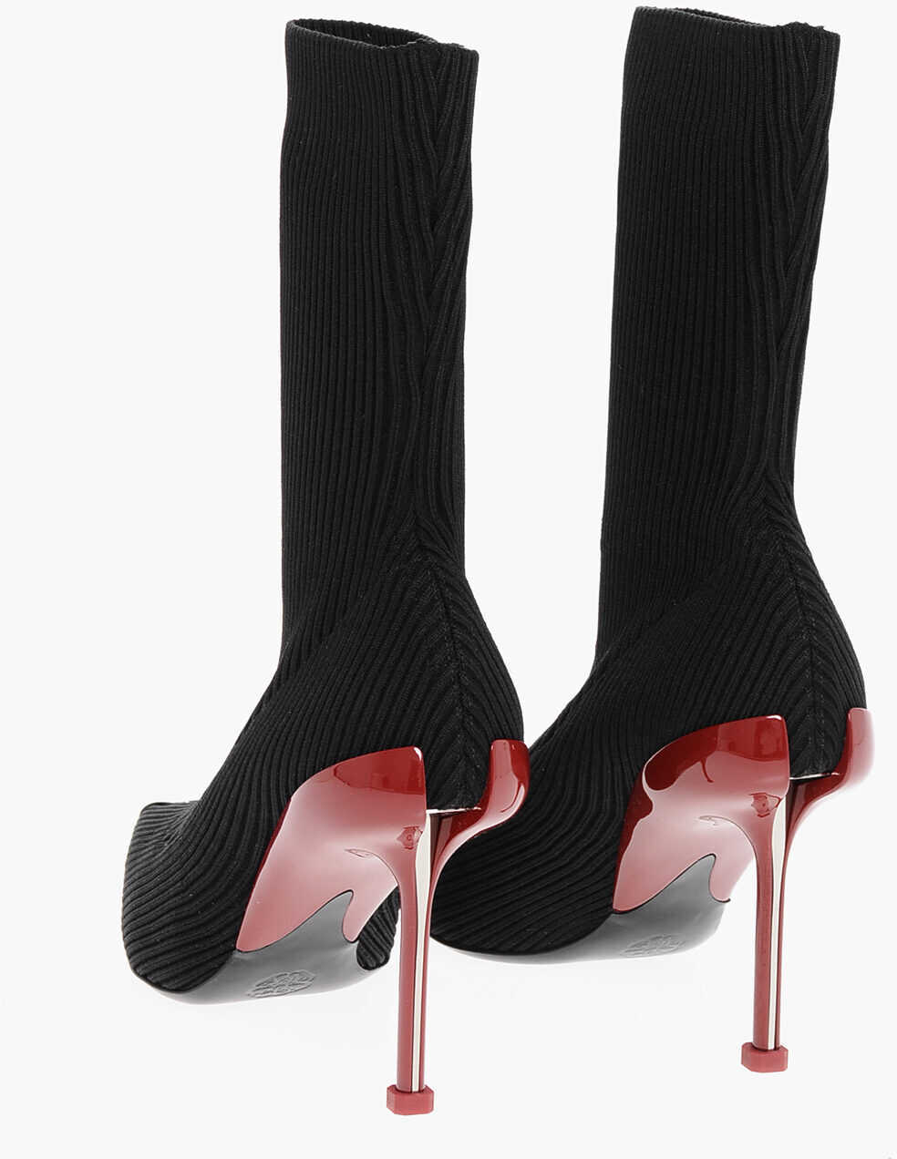 Botine Alexander McQueen Metal Toe Sock Booties With Stiletto Heel 10Cm Black Femei (BM 17247377) 2