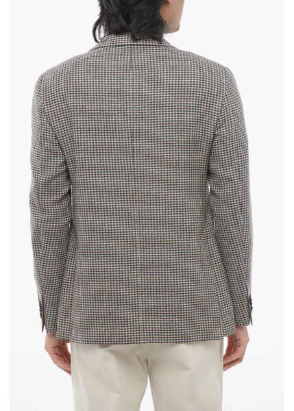 Sacouri CORNELIANI Cc Collection Houndstooth-Patterned Blazer Beige Barbati (BM 17247395) 2
