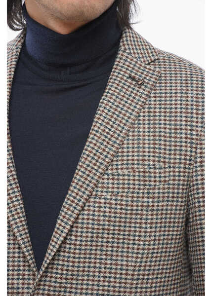 Sacouri CORNELIANI Cc Collection Houndstooth-Patterned Blazer Beige Barbati (BM 17247395) 3