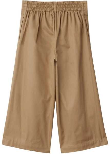 Pantaloni casual Burberry Kids Double Pleat Hermia Palazzo Pants With Hidden Closure Brown Baieti (BM 17247410) 2