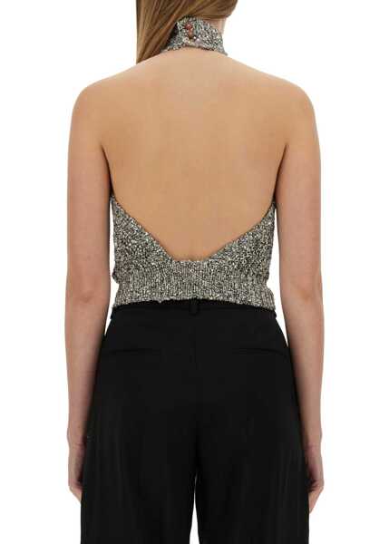 Bluze ALYSI Sequined Tricot Top GREY Femei (BM 17247821) 3