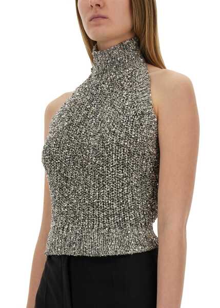 Bluze ALYSI Sequined Tricot Top GREY Femei (BM 17247821) 4