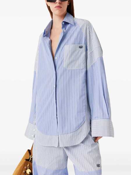 Bluze Stella McCartney Mixed Stripe Shirt BABY BLUE Femei (BM 17247911) 4