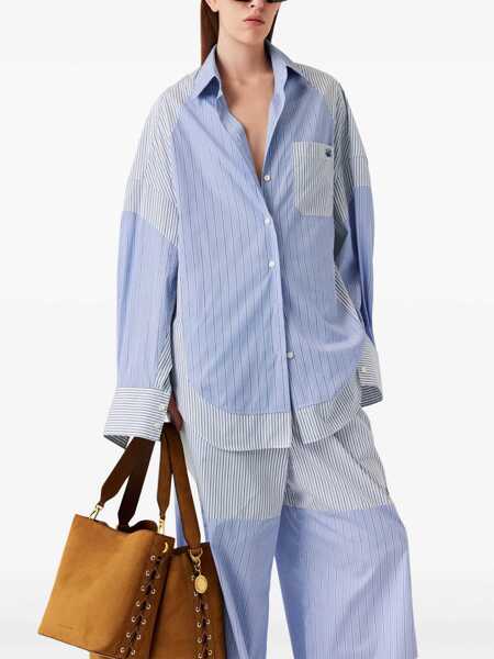 Bluze Stella McCartney Mixed Stripe Shirt BABY BLUE Femei (BM 17247911) 5