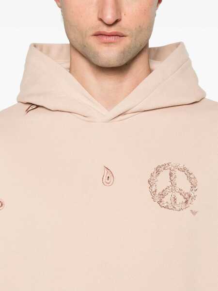 Bluze de trening Emporio Armani Embroidered Sweatshirt BEIGE Barbati (BM 17247992) 5