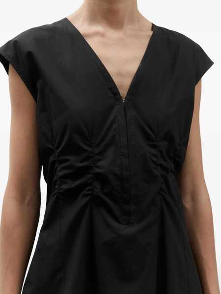 Rochii casual ALYSI Long Poplin Dress BLACK Femei (BM 17248046) 4