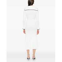 Imbracaminte Dama pagina 243 - Rochii casual Self-Portrait Viscose Knit Midi Dress WHITE Femei (BM 17248058) - B-mall.ro