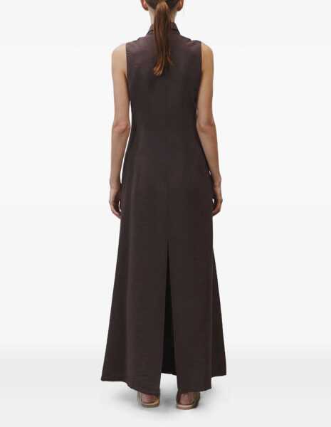 Rochii casual ALYSI Silk Canvas Chemisier Dress BROWN Femei (BM 17248061) 3