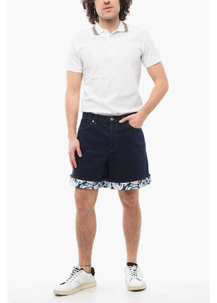 Pantaloni scurti Burberry Dark-Washed Denim Shorts Blue Barbati (BM 17248205) 4
