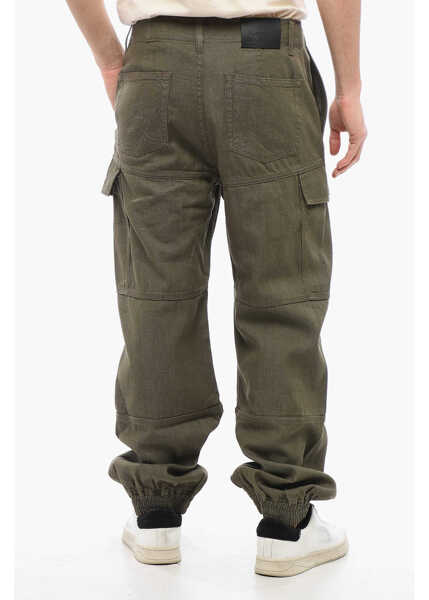 Pantaloni casual Alexander McQueen Cotton Cargo Pants With Cuffs Military Green Barbati (BM 17248214) 2