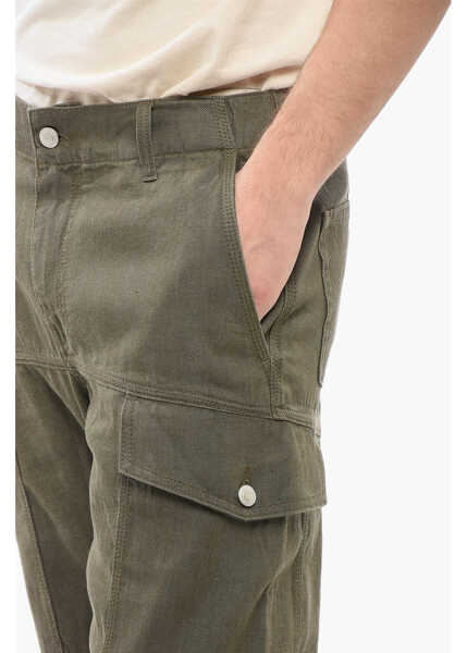 Pantaloni casual Alexander McQueen Cotton Cargo Pants With Cuffs Military Green Barbati (BM 17248214) 3