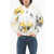 Alexander McQueen Front Zipped Blurred Padded Bomber Jacket White