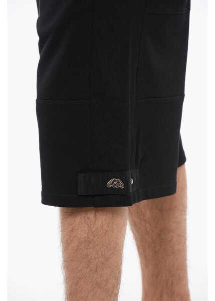 Pantaloni scurti Alexander McQueen Brushed Cotton Shorts With Nylon Details Black Barbati (BM 17248238) 3