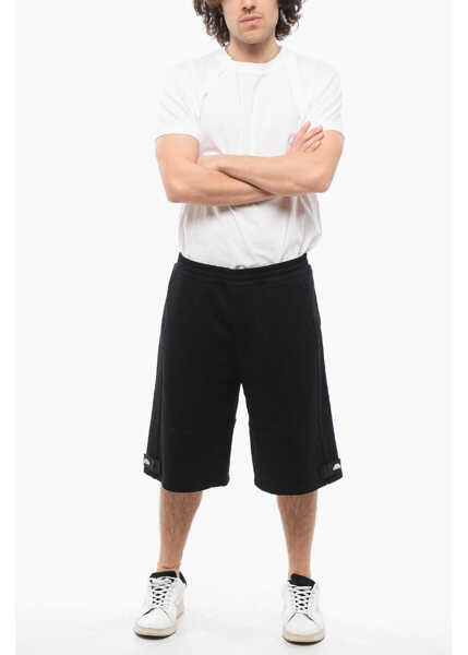 Pantaloni scurti Alexander McQueen Brushed Cotton Shorts With Nylon Details Black Barbati (BM 17248238) 4