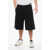 Alexander McQueen Brushed Cotton Shorts With Nylon Details Black