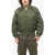 Alexander McQueen Removable Sleeves Padded Bomber Jacket Military Green