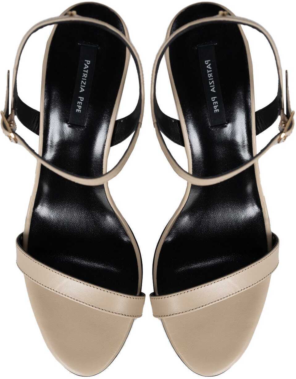 Papuci Patrizia Pepe 8X0057/L011 Beowy Femei (BM 17248436) 6