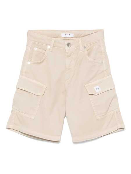 Pantaloni scurti MSGM LYOCELL BULL  BERMUDA GIRL Beige Fete (BM 17248864) 1
