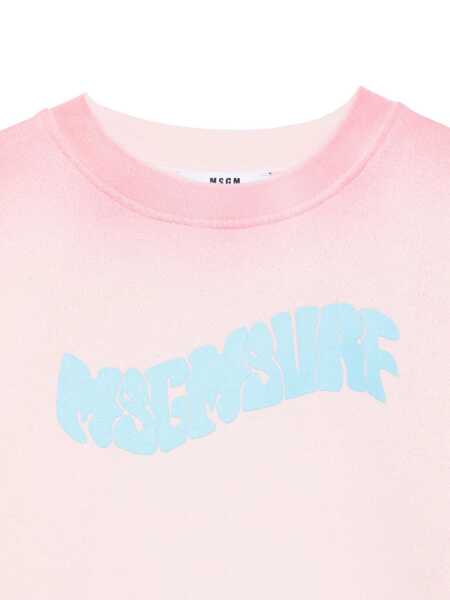 Bluze de trening MSGM AIRBRUSHED SWEATSHIRT  UNISEX Pink Fete (BM 17248900) 3