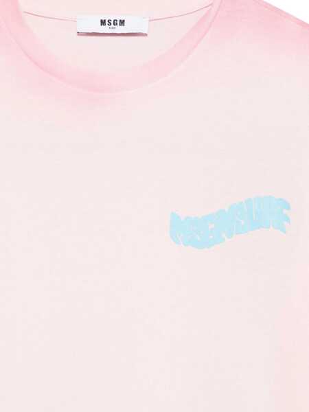Tricouri MSGM JERSEY AIRBRUSHED T -SHIRT UNISEX Pink Fete (BM 17248906) 3