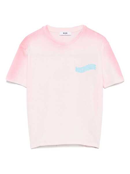 Tricouri MSGM JERSEY AIRBRUSHED T -SHIRT UNISEX Pink Fete (BM 17248906) 1