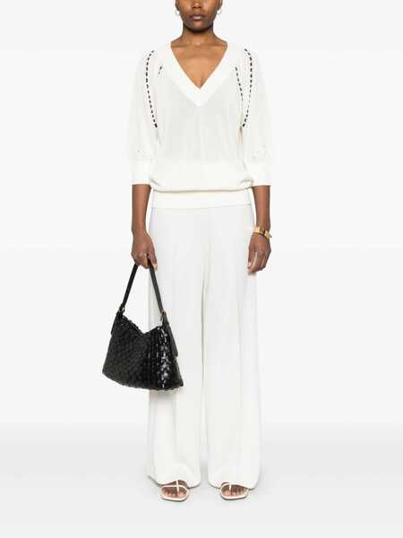 Pantaloni P.A.R.O.S.H. PANTS White Femei (BM 17248984) 2