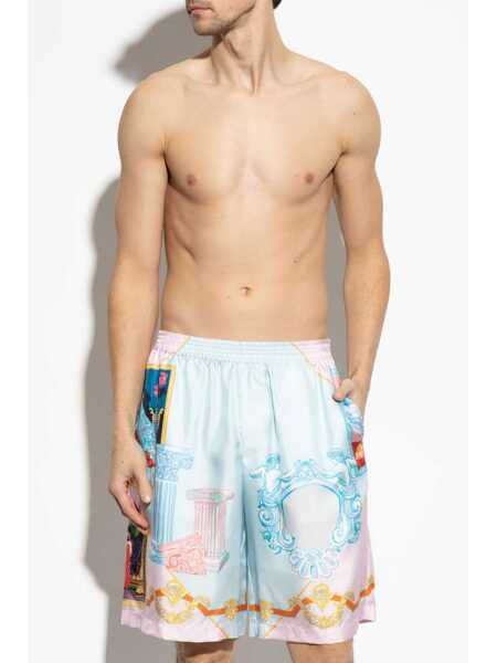 Pantaloni Versace Versace Printed Silk Shorts MULTICOLOR Barbati (BM 17249431) 3