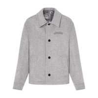 Geci Versace Versace Blouson Solid Heavy Wool Fabric And Stamp Embroidery Clothing