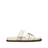 Sandale Tory Burch Ivory Leather Slippers With Three Straps Femei