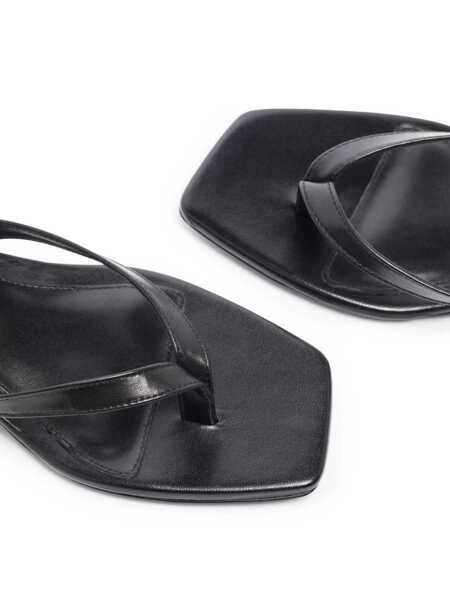 Pantofi cu toc TOTME TOTEME Leather Heeled Flip Flops Black Femei (BM 17250946) 2
